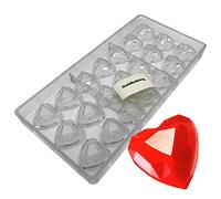 Goldbaking Diamond Heart Chocolate Mold Poly-carbonate Chocolate Mould Candy Tray