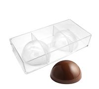 Goldbaking Large Half Ball Chocolate Mold Ball Polycarbonate Candy Mould Chocolate Semi Sphere Mold Tray (X-Large 3.94inch)