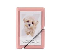 GOLDBARLEY Mini Instant Film Photo Album Holds 28 Photos Fits For Fujufilm instax Mini 11 9 8 8+ 70 7S 90 25,Polaroid,Lomography (Pink)