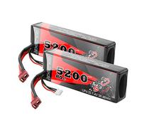 GOLDBAT 5200 mAh 7.4V 80C 2S Lipo Battery Hard case with Dean-Style T Connector for RC Car Truck Slash, Slash 4x4, Emaxx, Bandit, RC Boat, etc (2 pack)