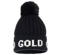 Goldbergh - Women's woollen hat with pompom - Hodd Black/White for Women in Wool Black one size