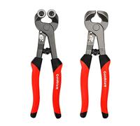 Goldblatt 2 Piece Glass Tile Nippers Set - Heavy Duty Wheeled Glass Mosaic Nipper & Hd Ceramic Tile Nipper, Tile Cutter Pliers Soft-grip Handle - Shapping Plier, Nipper Cutting Tools, Stone, Metal