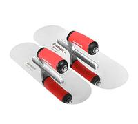 Goldblatt 2 Pieces Pool Trowel Stainless Steel with Soft Grip Handle, Includes 16'' x 4-1/2'' & 14'' x 4'' Finishing Trowels Set, Lightweight Alloy Mounting, Round End