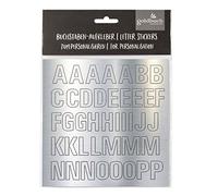 goldbuch 10209 Adhesive Letter Set in Silver, Letters for Gluing with 2 Sheets, Sticker Sheet with Alphabet Stickers from A to Z, Number Stickers from 0 to 9, Umlauts, Dots, Minus and ß Signs