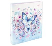 goldbuch 37 133 Ring Binder Butterfly Garden Folder Dimensions 26 x 32 x 4 cm Cover Art Print Binder with 2-Ring Mechanism Made of Metal Ring Binder DIN A4 Butterfly Motif Blue White