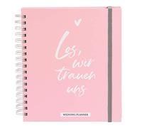 goldbuch 69168 Wedding Planner "Los, wir trauus!" Wedding Planner Approx. 23.5 x 22 cm Wedding Book with 150 Illustrated Pages and 12 Chapters Organiser for Wedding and Bride Art Print Design