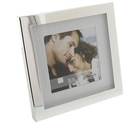 goldbuch 960110 Picture Frame Modern Art Photo Frame 10 x 10 cm Metal Gallery Frame with Stand and Mount Silver Decorative Metal Binder Frame for 1 Photo