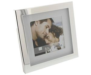 goldbuch 960110 Picture Frame Modern Art Photo Frame 10 x 10 cm Metal Gallery Frame with Stand and Mount Silver Decorative Metal Binder Frame for 1 Photo