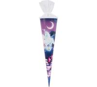 goldbuch 97579 Unicorn School Cone, Sugar Cone with Unicorn Motif, 70 cm, Gift Bag with Felt Closure, Sibling Bag, Gift Packaging for Many Occasions, Made from Reinforced Lacquer Cardboard