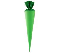 goldbuch 97822 School Cone 70 cm Sugar Cone with Felt Closure, Gift Bag Made of Glossy Cardboard Gift Packaging for First Day of School and Back to School Green