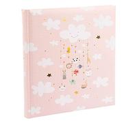 goldbuch Baby Album Mobile Girl Photo Album with 58 White Blank Pages and 4 Illustrated Pages, Art Print Cover with Gold Embossing, Album Girl, Photo Book Pink, 30 x 31 x 4 cm