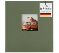 goldbuch Bella Vista 27 309 Photo Album with Artichoke Image Cut-Out 30 x 31 cm Photo Album 60 White Pages with Glassine Dividers Photo Book with Linen Cover in Green