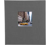 goldbuch Bella Vista 27 945 Photo Album with Picture Cut-Out Grey, Memory Album in Format 30 x 31 cm, Photo Album 60 Black Pages with Glassine Dividers, Photo Book with Linen Cover, Anthracite