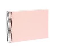 goldbuch Bella Vista, Linen Spiral Bound Memory 40 White Pages, Book for Gluing, Photo Album, Paper, rosé, 24x17 cm