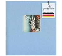 goldbuch Canvas Photo Album, Sky Blue, White Pages, 30 x 31 x 4 cm