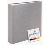 Goldbuch Summertime Trend 2 31606 Photo Album with 100 White Pages with Parchment Dividers, Photo Album with Linen Cover, up to 600 Pictures, High-Quality Paper, Grey, 30 x 31 cm