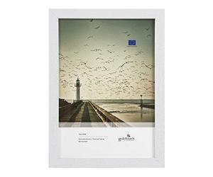 goldbuch Tallinn 92 0396 Wooden Picture Frame for Picture in DIN A4 Format Portrait Frame with Wall Mount Single Frame Made of MDF Photo Frame Approx. 24 x 32.8 x 1.5 cm White