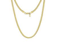 GoldChic Mens Box Chain Necklace Gold Venetian Box Link 4MM 14 inches Short Sturdy Stainless Steel Chains Hypoallergenic Men's Necklaces Jewellery Gift