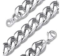 GoldChic Stainless Steel Chain for Men, 12mm Thick Heavy Cuban Neck Chain for Rapper Singers, 28 inches