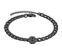 GoldChic Women's Black Ankle Bracelet for Custom Number, Personalised Dainty Summer Anklets Boho Beach Foot Chain Link