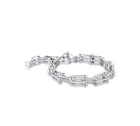 GoldChic Women's Bracelet Silver Stainless Steel U Shaped Link Chains Bracelets Minimalist Hypoallergenic Jewellery Gifts for Women Girls