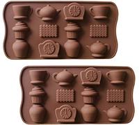 Golddunes 1pc Teapot Clock Cupcake Silicone Mould ice, Yoghurt, Candy, Sweet, Jelly, Wax, Chocolate