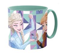 Golddunes Cartoon Kids Character Cute Mini Tiny Mug 265ML Drinking Re-Usable Plastic Cup Microwave Safe 7.5cm x 7.5cm (Frozen White)