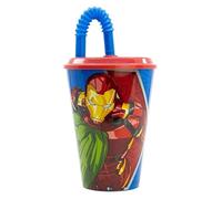 Golddunes Kids Character Sports Tumbler 430ML Drinking Re-usable Plastic Cup with Straw (Avengers Army)