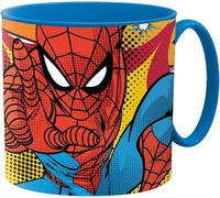 Golddunes Kids Plastic Mug, 265ml, Cartoon Character Design, with Handle, Microwave Safe, Reusable, for Ages 4 and Above, 7.5cm x7.5cm (Spiderman Midnight)