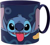 Golddunes Kids Plastic Mug, 265ml, Cartoon Character Design, with Handle, Microwave Safe, Reusable, for Ages 4 and Above, 7.5cm (Stitch)