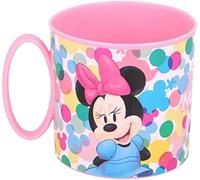 Golddunes Kids Plastic Mug, 265ml, Cartoon Character Design, with Handle, Microwave Safe, Reusable, for Ages 4 and Above, 7.5cm x7.5cm (Minnie Mouse Feel)
