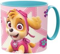 Golddunes Kids Plastic Mug, 265ml, Cartoon Character Design, with Handle, Microwave Safe, Reusable, for Ages 4 and Above, 7.5cm x7.5cm (Paw Patrol Girl)