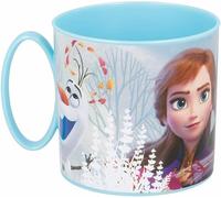 Golddunes Kids Plastic Mug, 265ml, Cartoon Character Design, with Handle, Microwave Safe, Reusable, for Ages 4 and Above, 7.5cm (Frozen Forest)