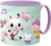 Golddunes Kids Plastic Mug, 265ml, Cartoon Character Design, with Handle, Microwave Safe, Reusable, for Ages 4 and Above, 7.5cm (Gabby's Dollhouse)
