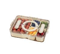 GoldDuoDuo Thickened Food Storage Box, Sealed Refrigerator, Vegetable and Fruit Storage Packaging Box, Frozen Drainage with Lid, Portable Camping, (5 BOX)