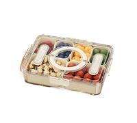 GoldDuoDuo Thickened Food Storage Box, Sealed Refrigerator, Vegetable and Fruit Storage Packaging Box, Frozen Drainage with Lid, Portable Camping, (6 BOX)