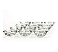 GOLDEAL 12 PCS Clear Glass Tealight Candle Holders, Tealight Bowl,Votive Candle Holders Bulk Use for Weddings Parties Dinner