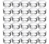 GOLDEAL 30 PCS Small Clear Glass Tealight Candle Holders,Tealight Holders Bulk Use for Weddings Parties Dinner,for 1.5" Tealight. as Well as Candle Mould…