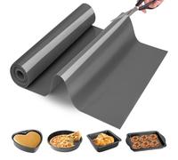 Goldeer Cut to Size Silicone Baking Mat Roll - German Silicone, Non-slip, Non-stick, Reusable, Oven Liner, Freeze Dryer Mat, Grey, Round