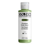 Golden 0002060-4 4oz. - 118ml - Fluid Acrylic Color Paint Bottle - Chromium Oxide Green