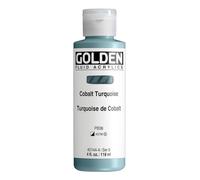 Golden 0002144-4 4oz. - 118ml - Fluid Acrylic Color Paint Bottle - Cobalt Turquoise