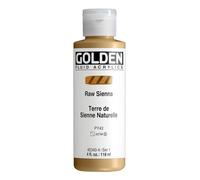 Golden 0002340-4 4oz. - 118ml - Fluid Acrylic Paint Color Paint Bottle - Raw Sienna