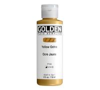 Golden 0002407-4 4oz. - 118ml - Fluid Acrylic Paint Color Paint Bottle - Yellow Ochre