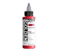 Golden 0008561-4 High Flow Acrylic Transparent Quinacridone Red 4oz.