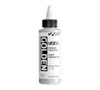 Golden 0008573-4 High Flow Acrylic Iridescent Silver - Fine- 4oz.