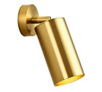 Golden 360° Rotation Wall Spotlights Single Head Metal Spotlight Nordic Surface Mounted Ceiling Lamps Golden Living Room Track Lights Cloakroom Aisle Living Room Background Wall Interesting