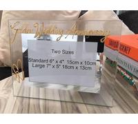 Golden (50th) Wedding Anniversary Photo Frame Land (Milestone) Standard 6” x 4”