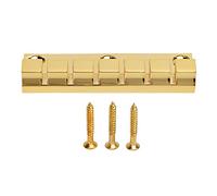 Golden 6 Strings Guitar Fixed Bridge, Robust Metal Construction, Easy Installation, Replacement for Electric Guitars, Enhanced Stability and Sound Quality