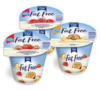 GOLDEN ACRE Low Sugar Fat Free Fruit Yogurts 150g (Pack of 20 Yogurts in 3 Mixed Flavours)