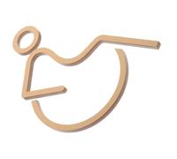 Golden Acrylic Disabled Toilet Sign Sticker for Washroom Doors